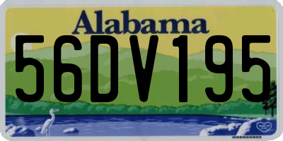 AL license plate 56DV195