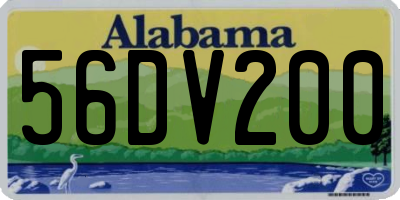 AL license plate 56DV200