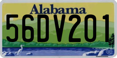 AL license plate 56DV201