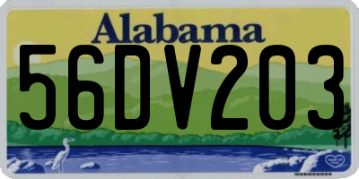 AL license plate 56DV203