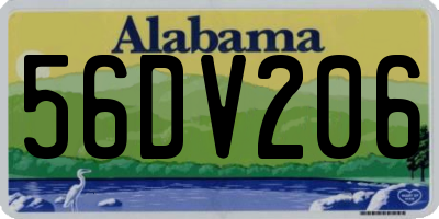 AL license plate 56DV206