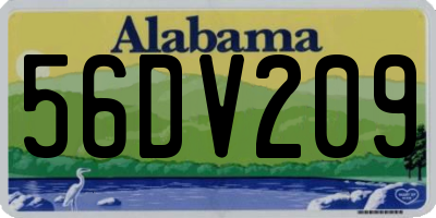 AL license plate 56DV209