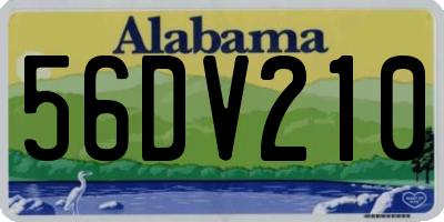 AL license plate 56DV210