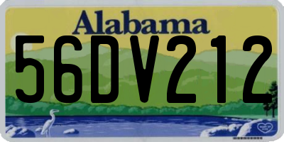 AL license plate 56DV212