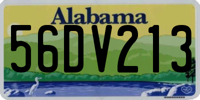 AL license plate 56DV213