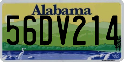 AL license plate 56DV214