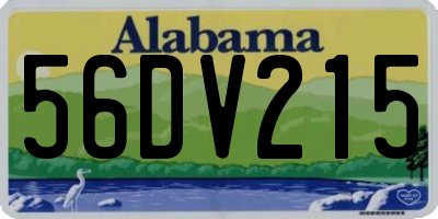 AL license plate 56DV215