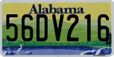 AL license plate 56DV216