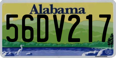 AL license plate 56DV217