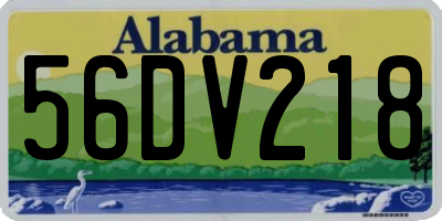 AL license plate 56DV218