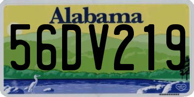 AL license plate 56DV219
