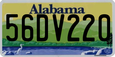 AL license plate 56DV220