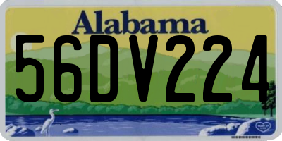 AL license plate 56DV224