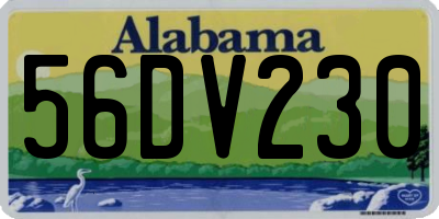 AL license plate 56DV230