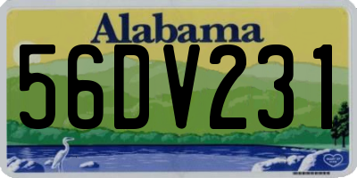 AL license plate 56DV231