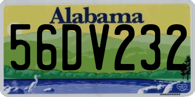 AL license plate 56DV232