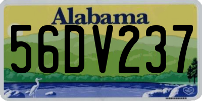 AL license plate 56DV237