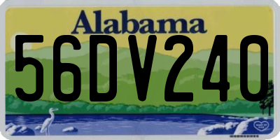 AL license plate 56DV240