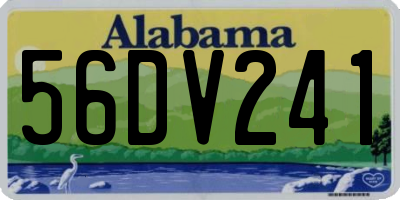 AL license plate 56DV241