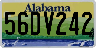 AL license plate 56DV242