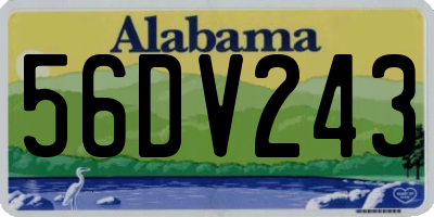 AL license plate 56DV243