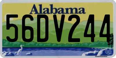 AL license plate 56DV244