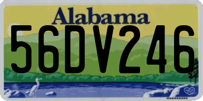AL license plate 56DV246