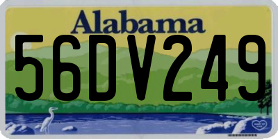 AL license plate 56DV249