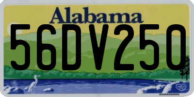 AL license plate 56DV250