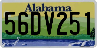 AL license plate 56DV251