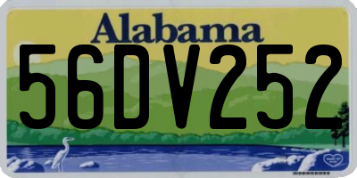 AL license plate 56DV252