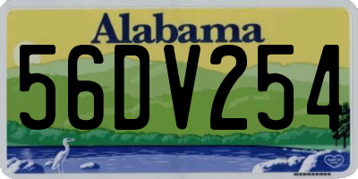 AL license plate 56DV254