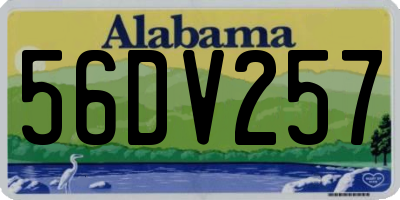 AL license plate 56DV257