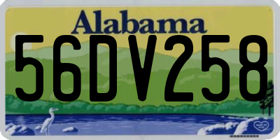 AL license plate 56DV258
