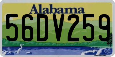 AL license plate 56DV259