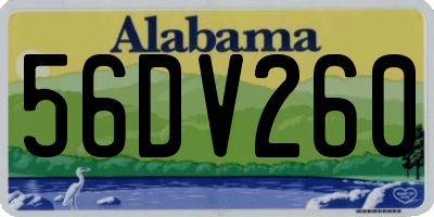 AL license plate 56DV260