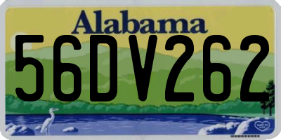AL license plate 56DV262