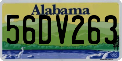 AL license plate 56DV263