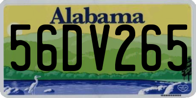 AL license plate 56DV265