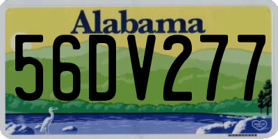 AL license plate 56DV277