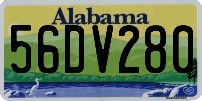 AL license plate 56DV280