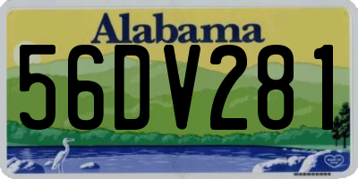 AL license plate 56DV281
