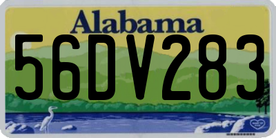 AL license plate 56DV283