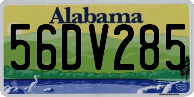 AL license plate 56DV285