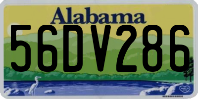 AL license plate 56DV286