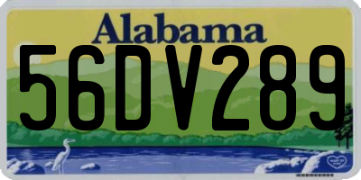 AL license plate 56DV289
