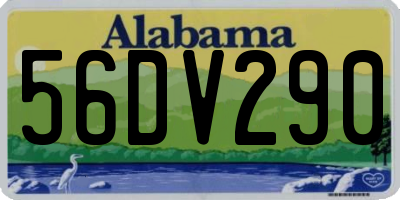 AL license plate 56DV290