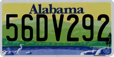 AL license plate 56DV292