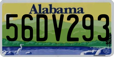 AL license plate 56DV293