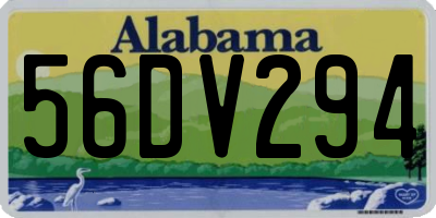 AL license plate 56DV294